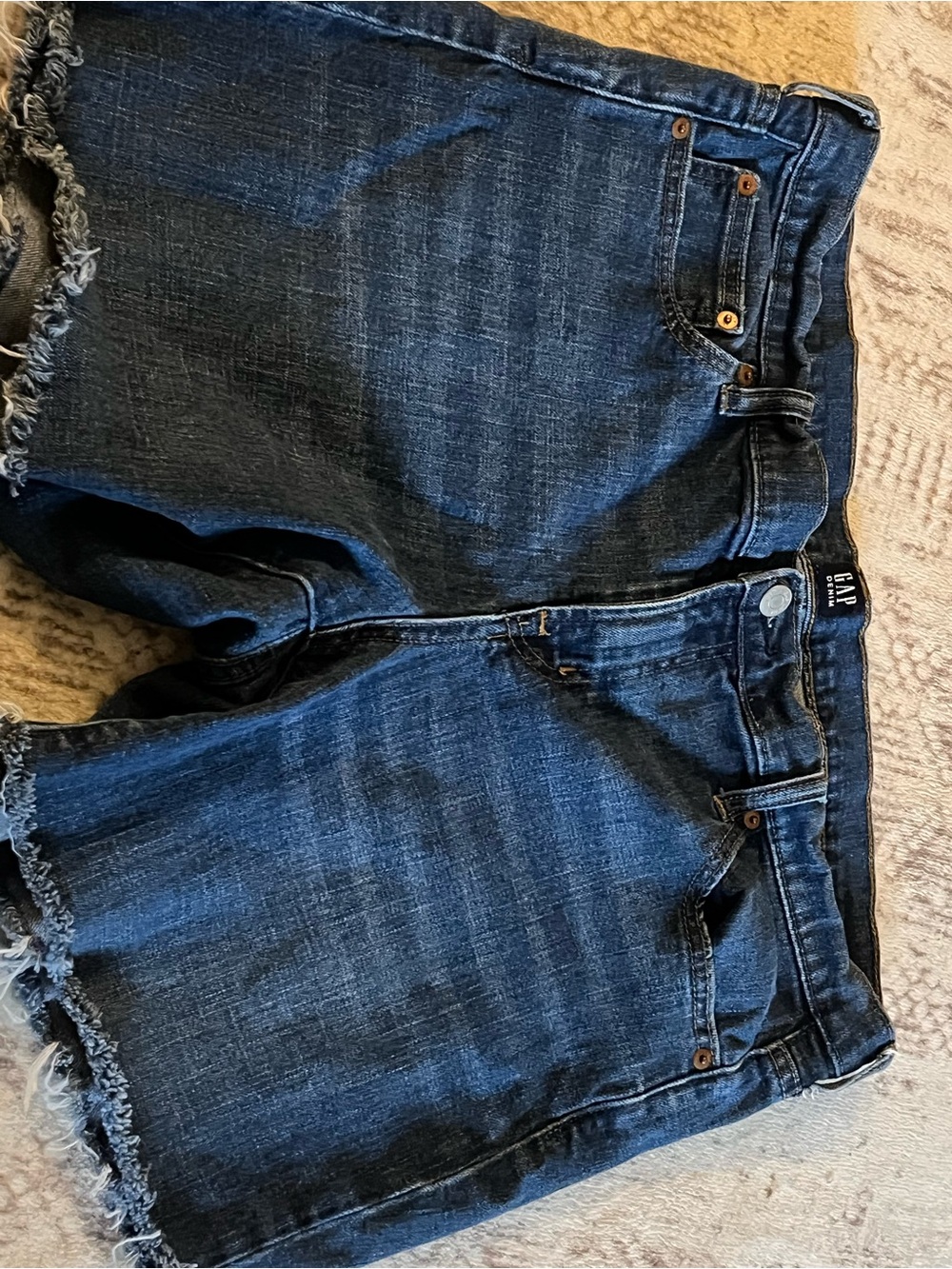 GAP Women's Dark Blue Denim Cutoff Shorts